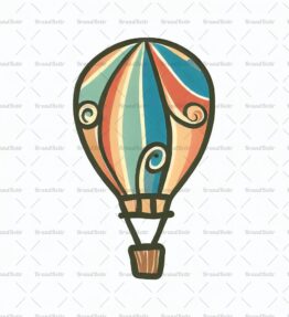 Verspielter Heißluftballon